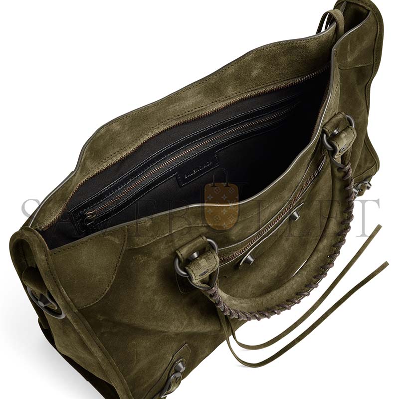 BALENCIAGA WOMEN'S LE CITY BAG MEDIUM IN KHAKI 8230582AB2A3503 (38*24*13cm) 
